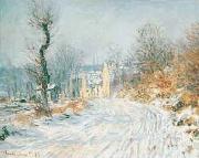 Claude Monet Road to Giverny in Winter china oil painting reproduction